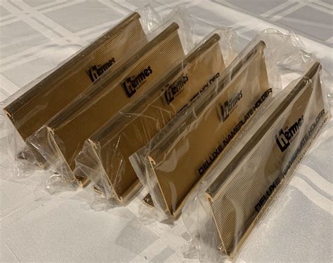 hermes deluxe nameplate holder|Lot of 5 New Hermes Deluxe Gold Nameplate Name Plate Holder .